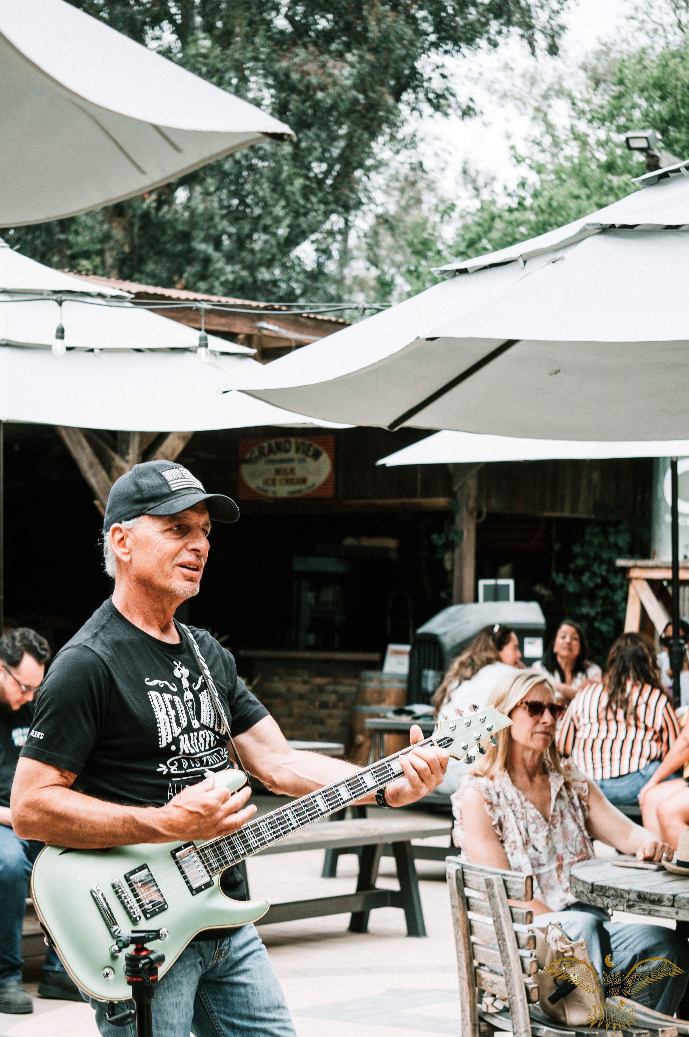 Singer performing at intimate venue